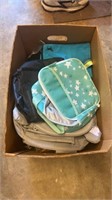 Box lot of lunchboxes and some backpacks