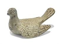 Vintage cast iron bird figurine, 5” l.