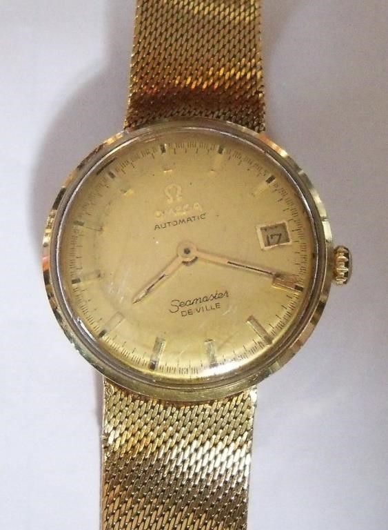 1950 OMEGA Seamaster De Ville 14k Gold Wristwatch