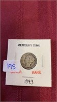 1943 MERCURY DIME