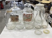 Jars w/glass lids