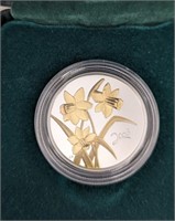 2003 Golden Daffodil Sterling Silver 50 Cent Coin