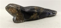 Signed Soapstone Canada Eskimo Art Seal 5"