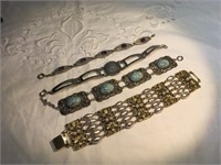 Lot of 4 Vintage and Antique Bracelets