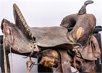 Vintage Leather Cowboy Riding Saddle
