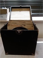 Vintage vinyl record box