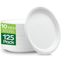 250pcs 100% Compostable 10 Inch plates