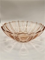 10.5" Pink Hocking Glass Oyster & Pearl Serving Bw