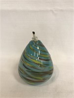 Art glass oil lamp hand blown 3.75”
