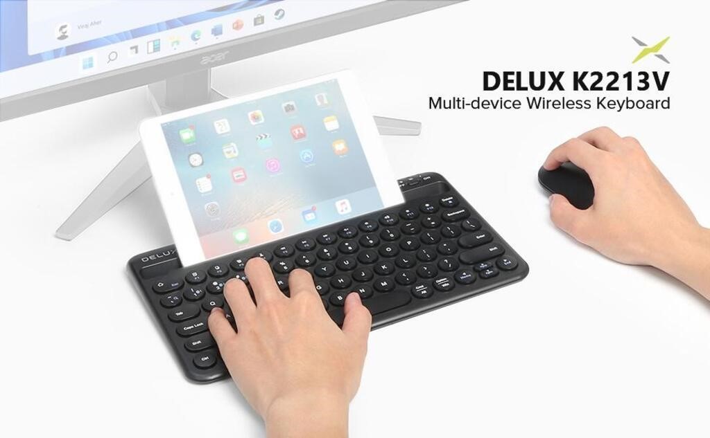 DELUX WIRELESS BT5.1 KEYBOARD K2213V