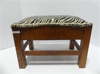 ANTIQUE UPHOLSTERED STOOL