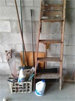 6' wooden step ladder & more