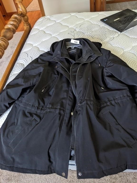 Ladies Nautica Black Coat, Size 3X
