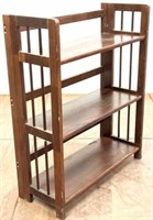 Mission Influenced 3-tier Wood Folding Bookcase