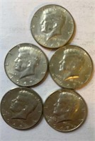 (5) Kennedy Half Dollars 40% Silver