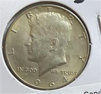 1964D Kennedy Half Dollar Silver