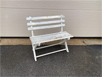 Small Folding Wooden Park Bench