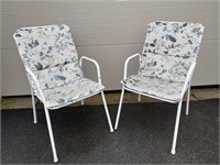 (2) Light Duty Metal Patio Chairs