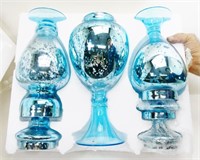 Winter Lane Mercury Glass Apothecary Jars