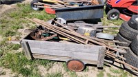 Garden cart; garden tools