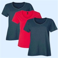 Lot of 3 - Hanes Women's XS Vneck Tees