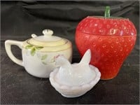VTG Mini Hen on Nest, Strawberry Jar & More