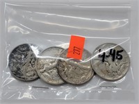 4- Walking Liberty Half Dollars