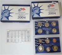 2 - 2004 US Proof sets w/5 state quarters each
