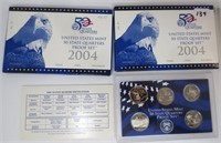 2 - 2004 US 50 state quarters Proof sets