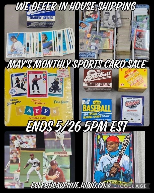 May's Monthly Sports Cards Auction