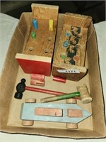 Vintage Wood Blocks, Hammers & more