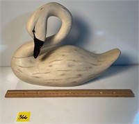 Tender Heart Treasures Hand Carved Wood Swan 12x8