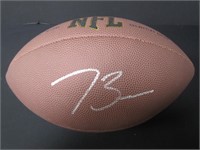 Tyler Boyd Signed Football JSA Witnessed