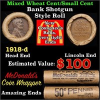 Lincoln Wheat Cent 1c Mixed Roll Orig Brandt McDon