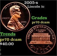 Proof 2005-s Lincoln Cent 1c Graded pr70 dcam BY S