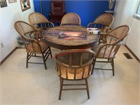 Beautiful Oval 2 Leaf Table with Sturdy Chairs