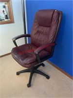 Leather Computer Chair with some life left in it