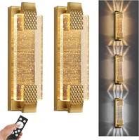 Gold Wall Sconces Set  LED  15.2in