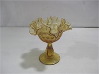 6" Vtg Fenton Amber Glass