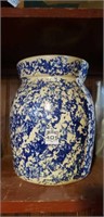 Spongeware Churn/Crock E P Pottery, Marshall Tex