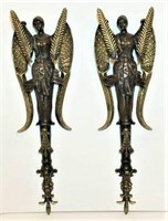 Pair of Bombay Metal Angel Wall Plaques