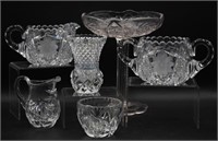 Vintage Pressed & Cut Crystal Tableware (6)