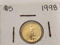 279 - 1998 US $5 GOLD COIN (111)