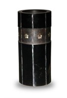 Japanese Lacquer Art Deco Vase with MOP Inlay
