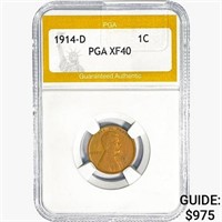 1914-D Wheat Cent PGA XF40