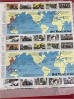 1945: Victory at last - Stamp sheet - stuck to