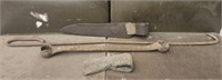 Lot of 4 antique tools axe heads and more