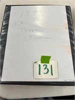 NFL Topps football cards in binder