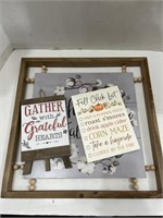 Fall Themed Signs and Easel