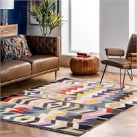 nuLOOM Ofelia Bohemian Wool Rug  6x9  Multi